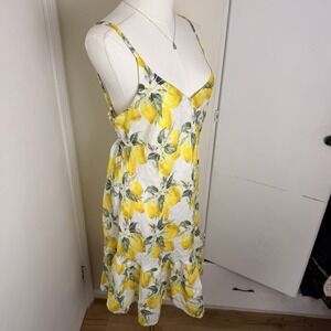 Josephine Positano Made In Italy  100% Linen Floral Sundress Sz M Vintage
